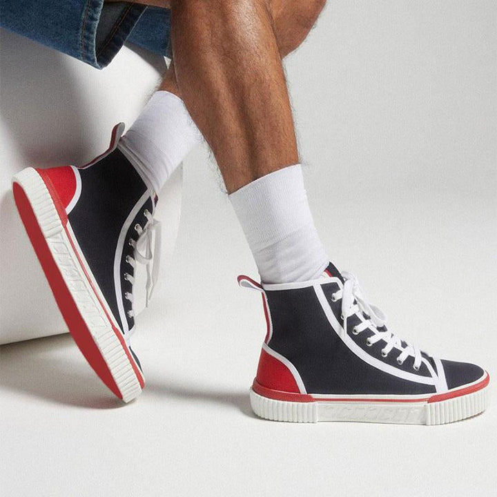 Navy High Top Sneakers Trainers - ARNO CONTI