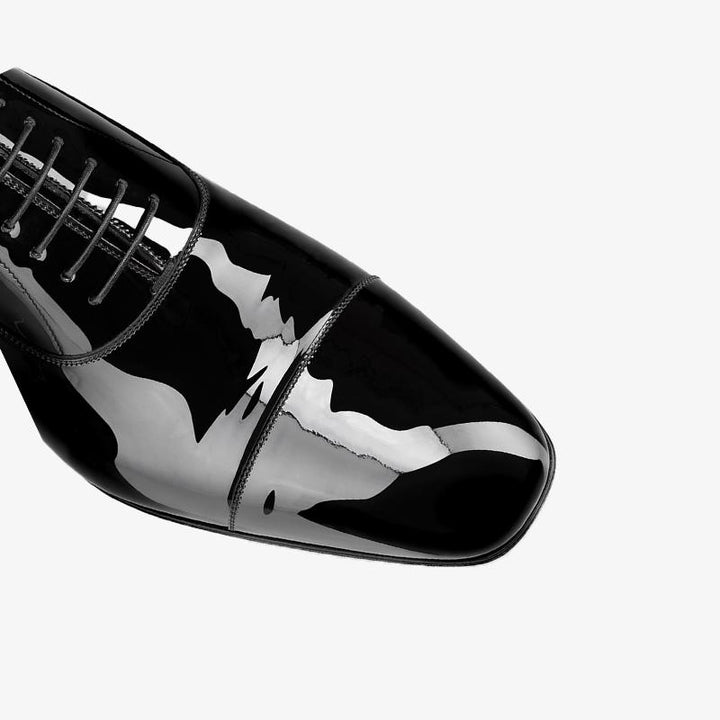 Studded Heel Leather Patent Loafer - ARNO CONTI