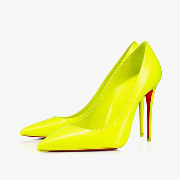 Fluo Yellow Patent Leather Pump - ARNO CONTI