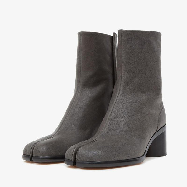 Dark Grey Calf Leather Boots - Arno Conti Shoe