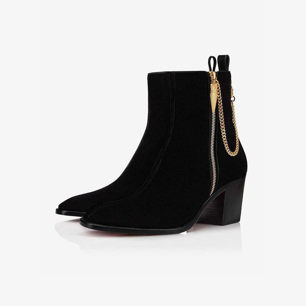 Gold-Tone Hardware Side Zip Boots - ARNO CONTI