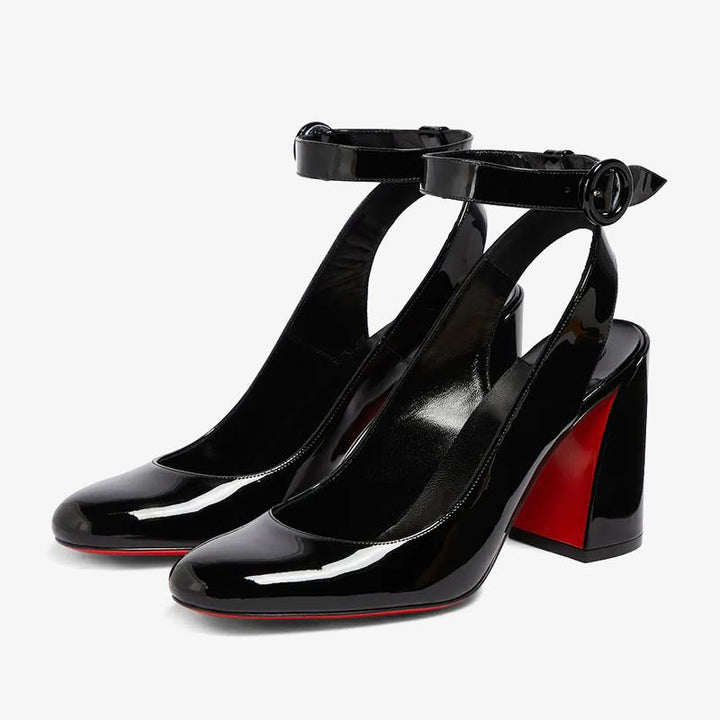 Patentr Slingback Pumps 80mm Block Heel - ARNO CONTI