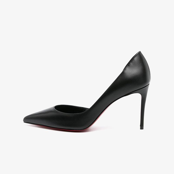 Black Calf Leather Pointed Toe Pumps - ARNO CONTI