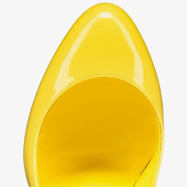 Trendy Yellow Patent Leather Pump - ARNO CONTI