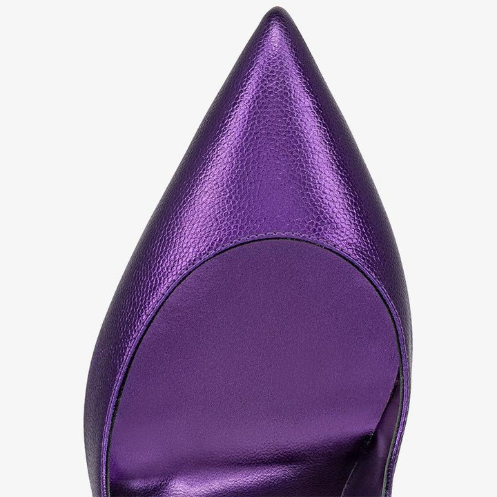 Refined Jacaranda purple Leather Pumps - ARNO CONTI