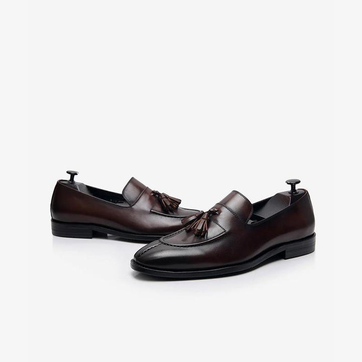 Mens Loafer Cowhide Tassel - Arno Conti Shoe
