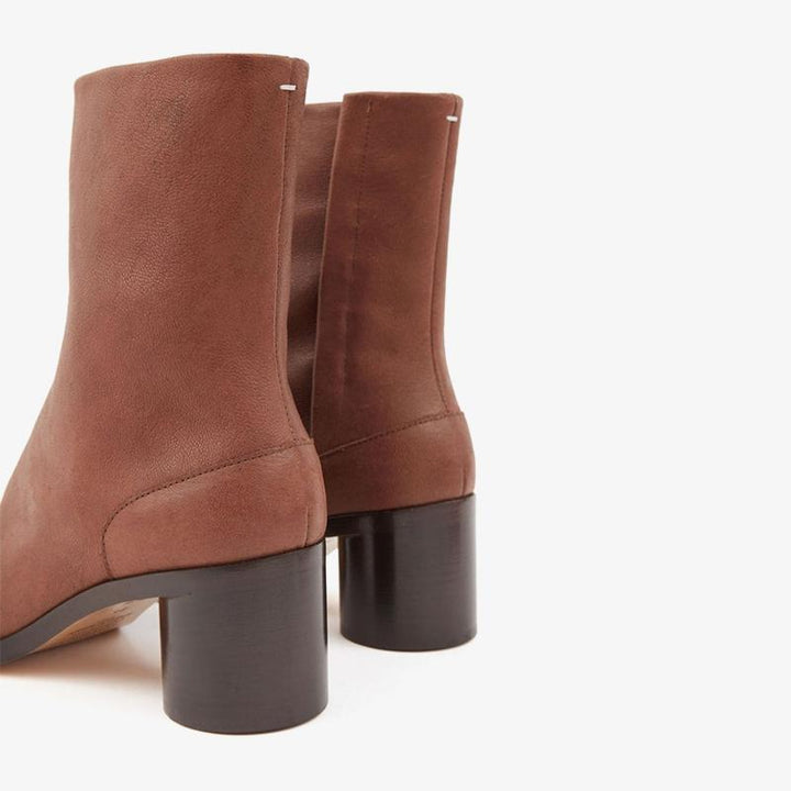 Chocolate Brown Calf Leather Ankle Boots - Arno Conti Shoe