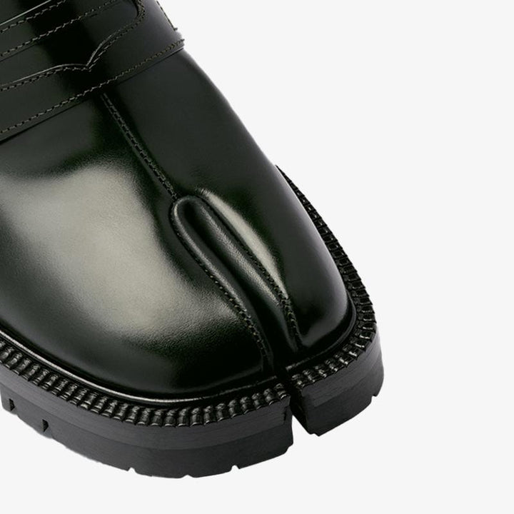 Dark Green Calfskin Chunky Sole Loafers - Arno Conti Shoe