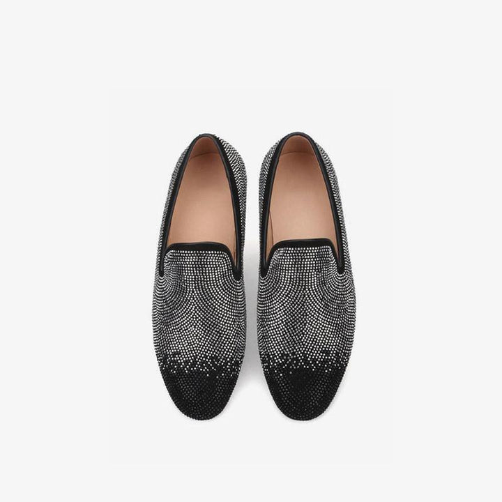 Loafer Black& Silver Crystal Rhinestones - Arno Conti Shoe