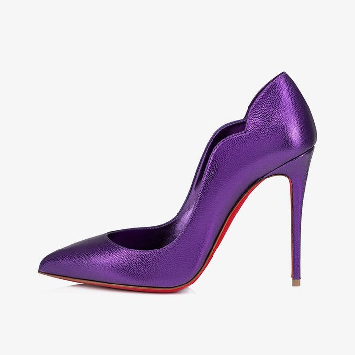 Refined Jacaranda purple Leather Pumps - ARNO CONTI