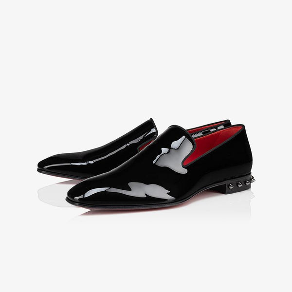 Plain Patent Studs Heel Calf Loafers - ARNO CONTI