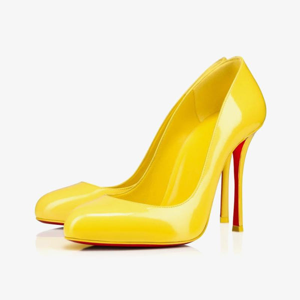 Trendy Yellow Patent Leather Pump - ARNO CONTI