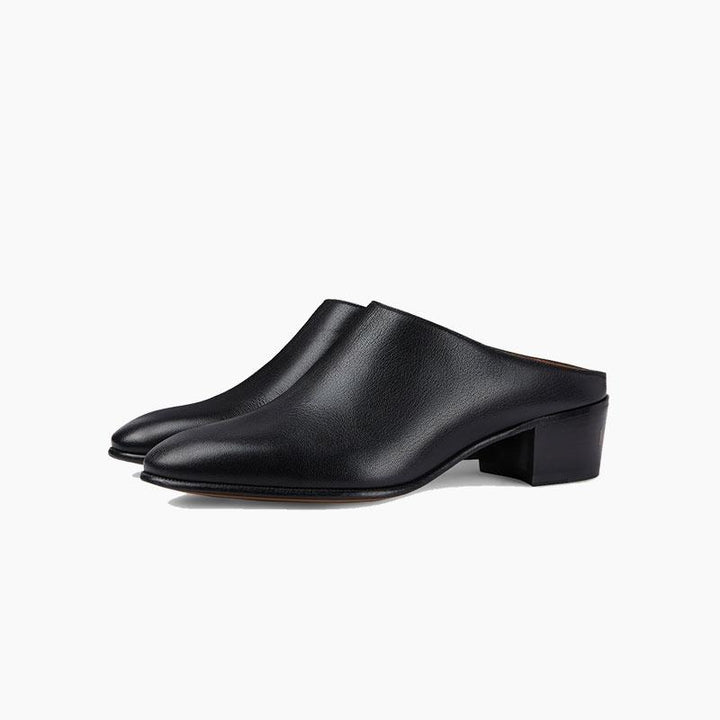 Heels Slip-on Leather Slippers - ARNO CONTI