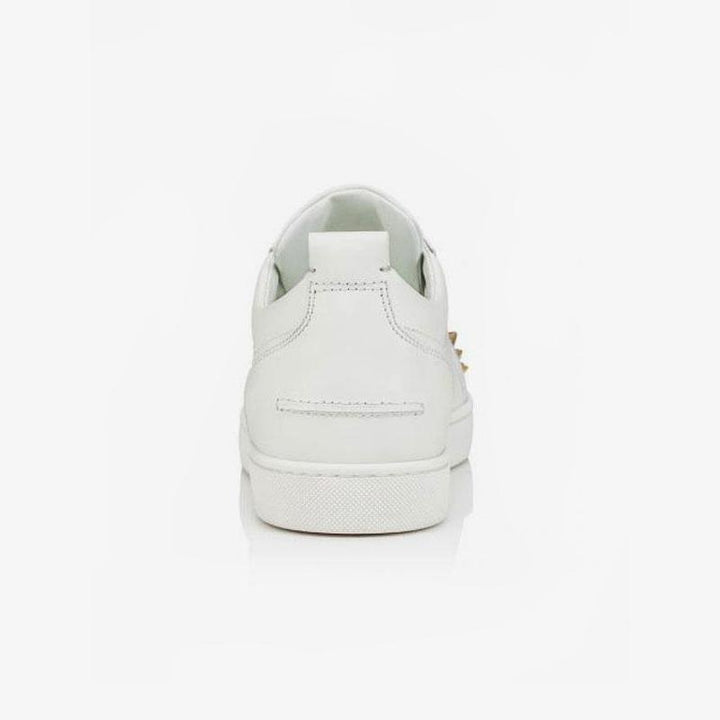 Studded White Sneakers with Metallic Accents - ARNO CONTI