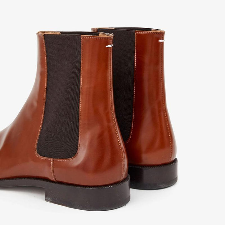 Avant-Garde Calf Leather Split-Toe Boots - Arno Conti Shoe