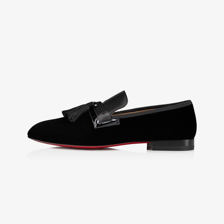Patchwork Velvet Loafers Tassel Plain Calf - ARNO CONTI