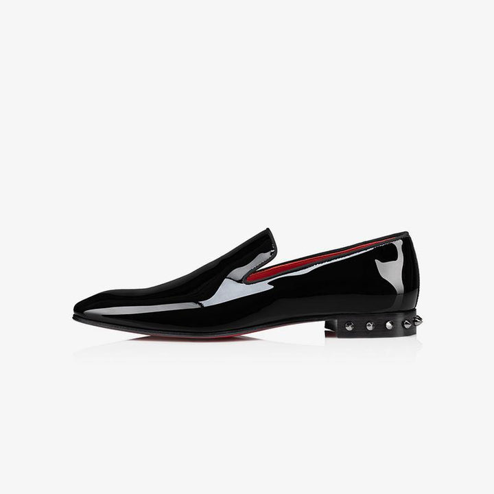 Plain Patent Studs Heel Calf Loafers - ARNO CONTI