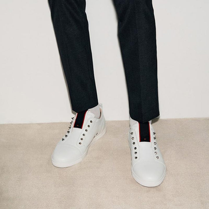Studded Low-top Leather Sneakers - ARNO CONTI