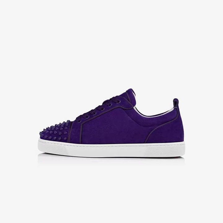Rivets Low Suede Sneakers Round Toe - ARNO CONTI