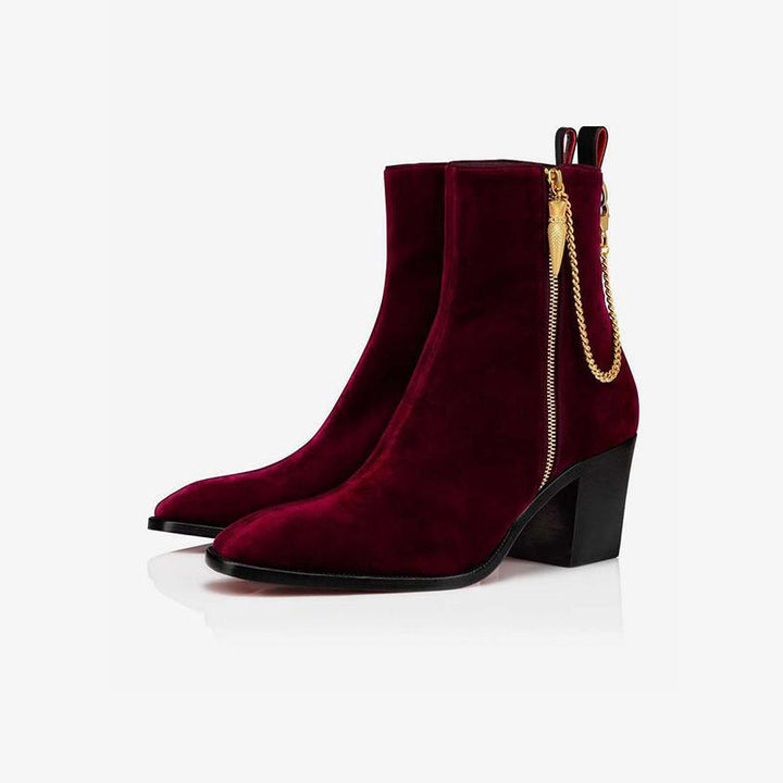 Gold-Tone Hardware Side Zip Boots - ARNO CONTI