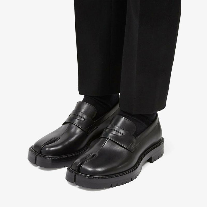 Black Leather Slip-On Loafer Unisex - Arno Conti Shoe