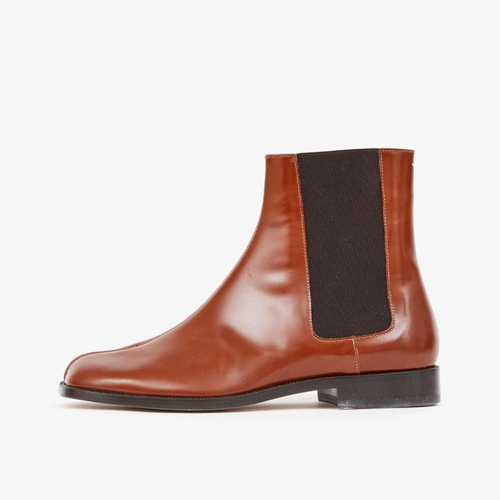 Avant-Garde Calf Leather Split-Toe Boots - Arno Conti Shoe