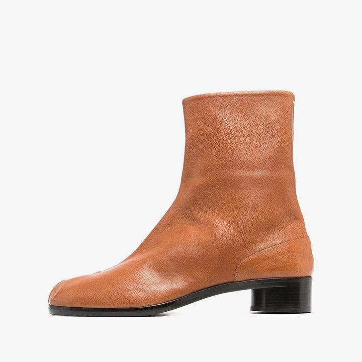 Brown Split-Toe Ankle Boots - Arno Conti Shoe