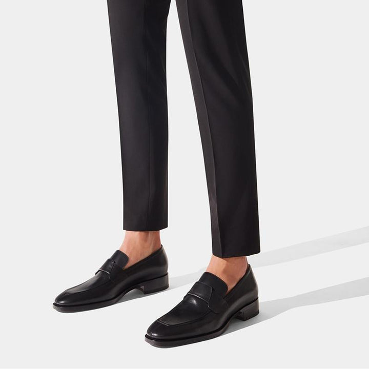 Square Toe Slip-On Buckle Loafers - ARNO CONTI