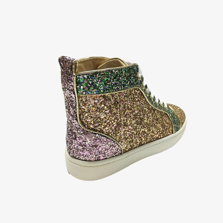 Glitter Flat Sneakers Multicolor - ARNO CONTI