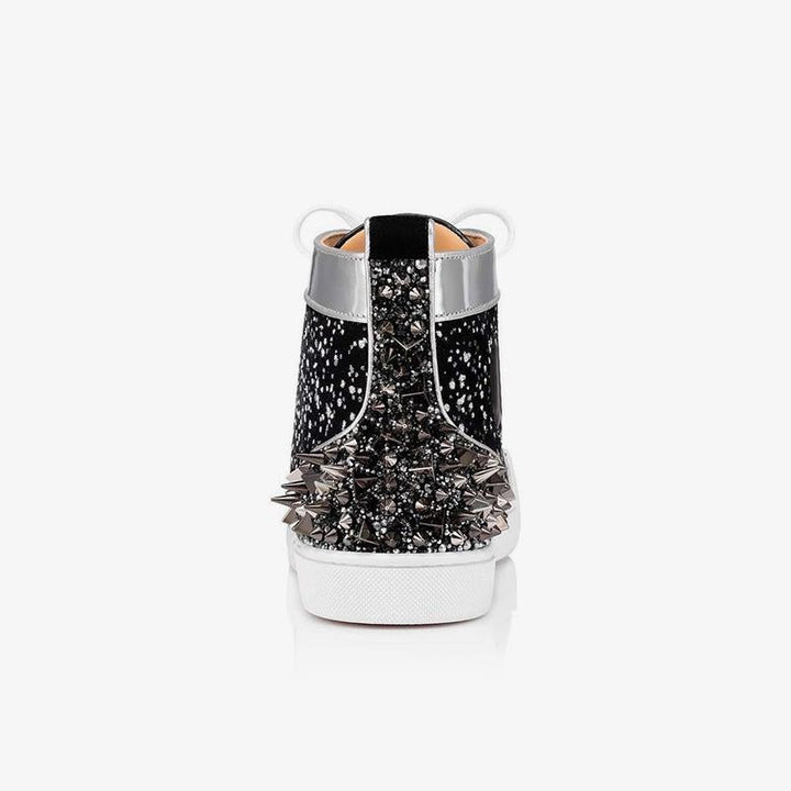 Spiked Strass Sneakers Velvet Leather - ARNO CONTI