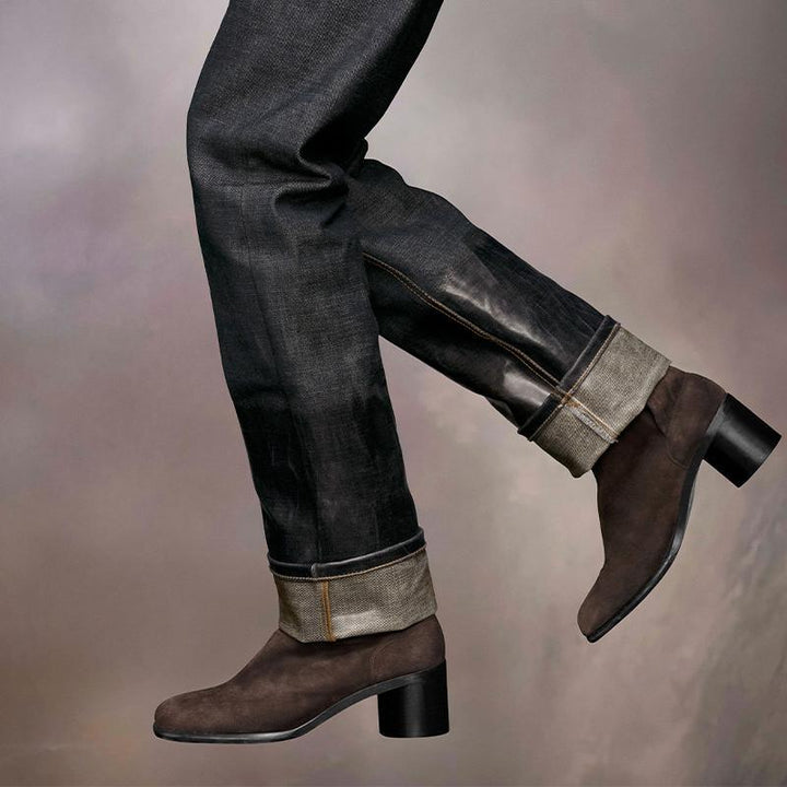 Grained Leather Boots 60 mm Heel Women's - Arno Conti Shoe