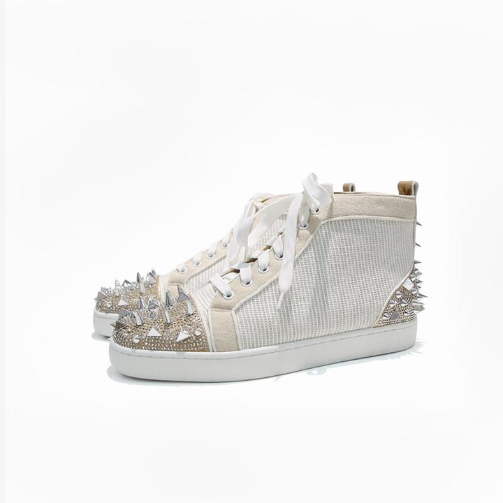 Studded Sneakers Round Toe Rivets - ARNO CONTI