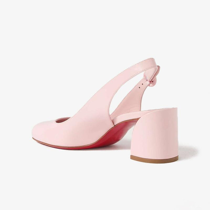 Pastel Pink Patent Leather Slingback Pump - ARNO CONTI