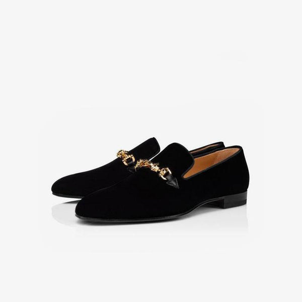 Men's Black Loafers Suede Leather - ARNO CONTI