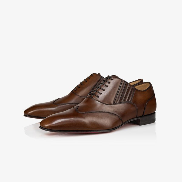 Brown Layout Cut Lace-up Shoes - ARNO CONTI