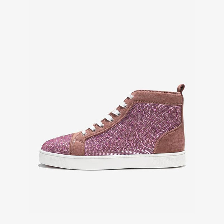 Suede strass pink sneaker - ARNO CONTI