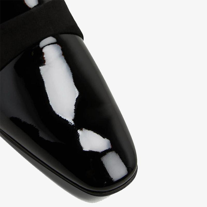 Sleek Black Patent Leather Loafers - Arno Conti Shoe