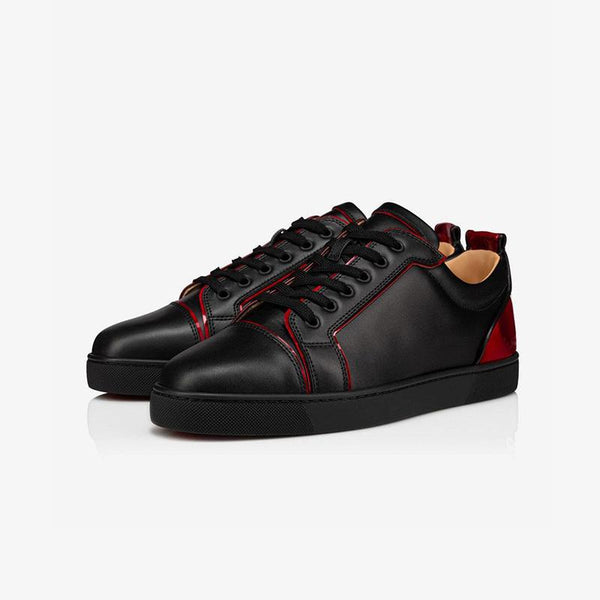 Calf Leather Black and Red Sneaker Shoes - ARNO CONTI