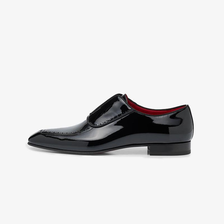 Plain Patent V-shaped Oxfords Loafers - ARNO CONTI