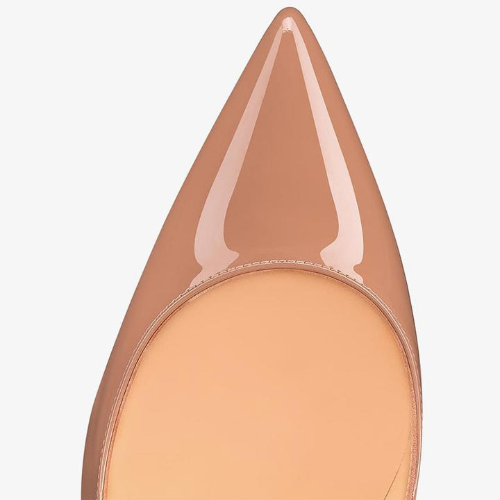 Nude Patent Calfskin Pumps with 120 mm - ARNO CONTI