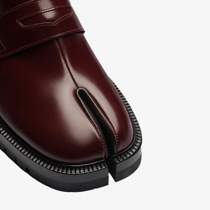 Brushed Split-Toe Chunky Loafers - Arno Conti Shoe