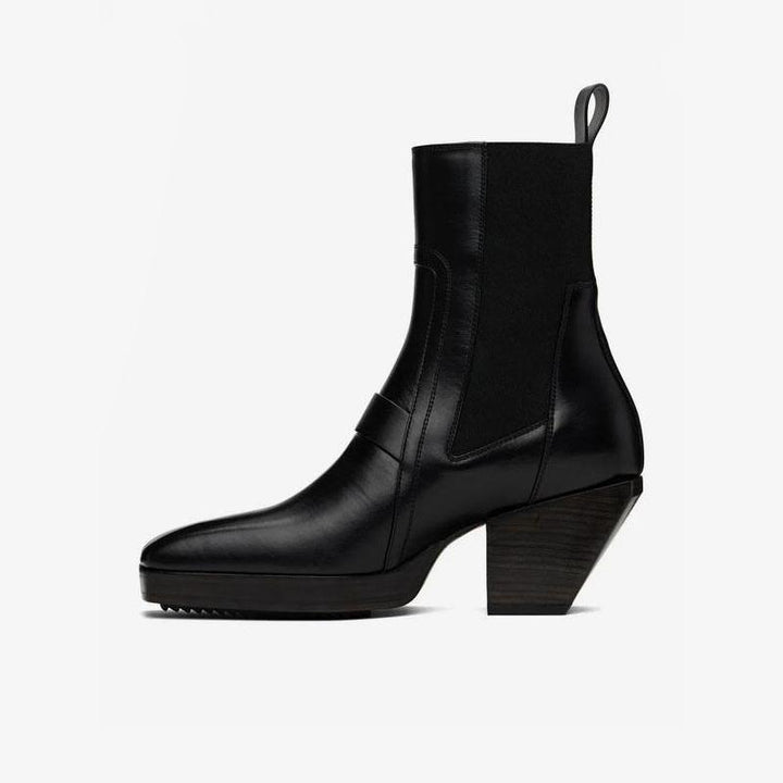 Men's Black Zigzag Rubber Sole Boots - Arno Conti Shoe