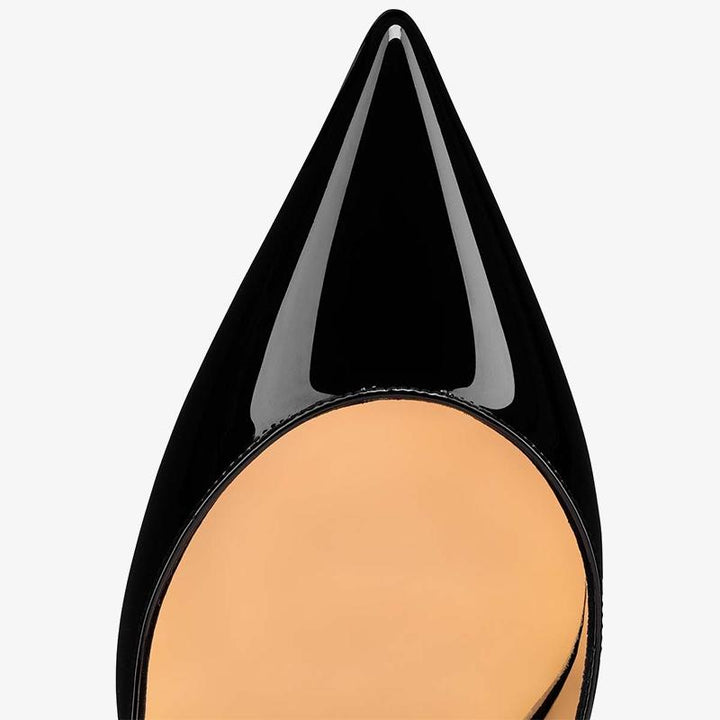 Black Patent Leather Pointed Toe Pumps - ARNO CONTI