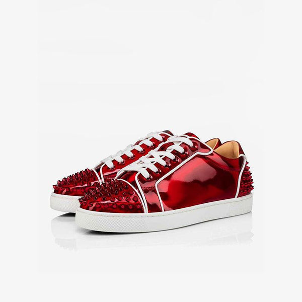 Striking Red Studded Sneakers - ARNO CONTI