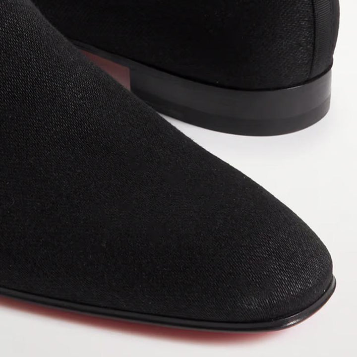 Black Grosgrain Loafers - ARNO CONTI