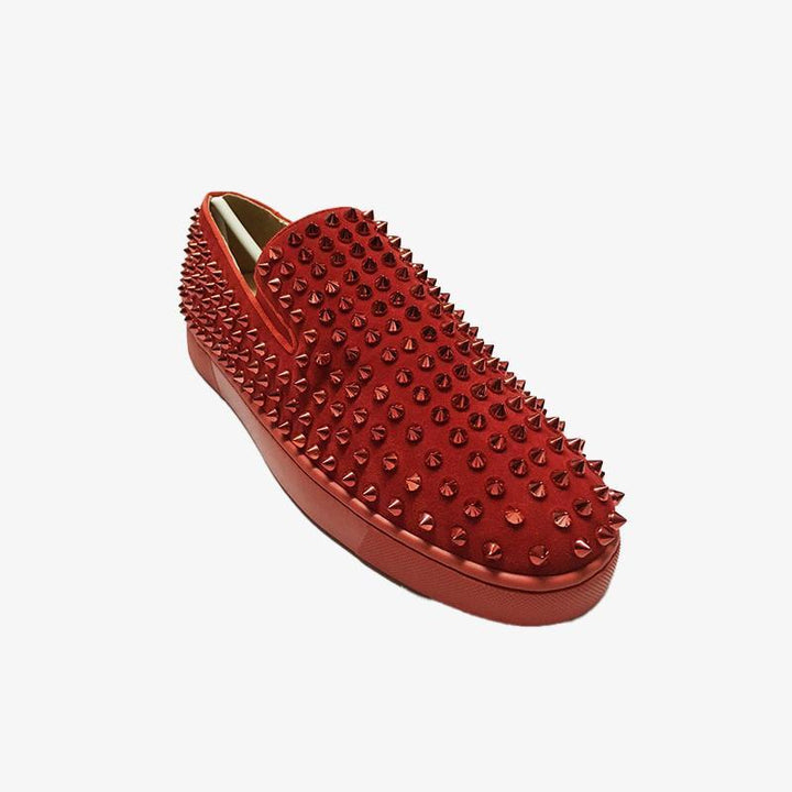 Studded Leather Slip-On Sneakers - ARNO CONTI