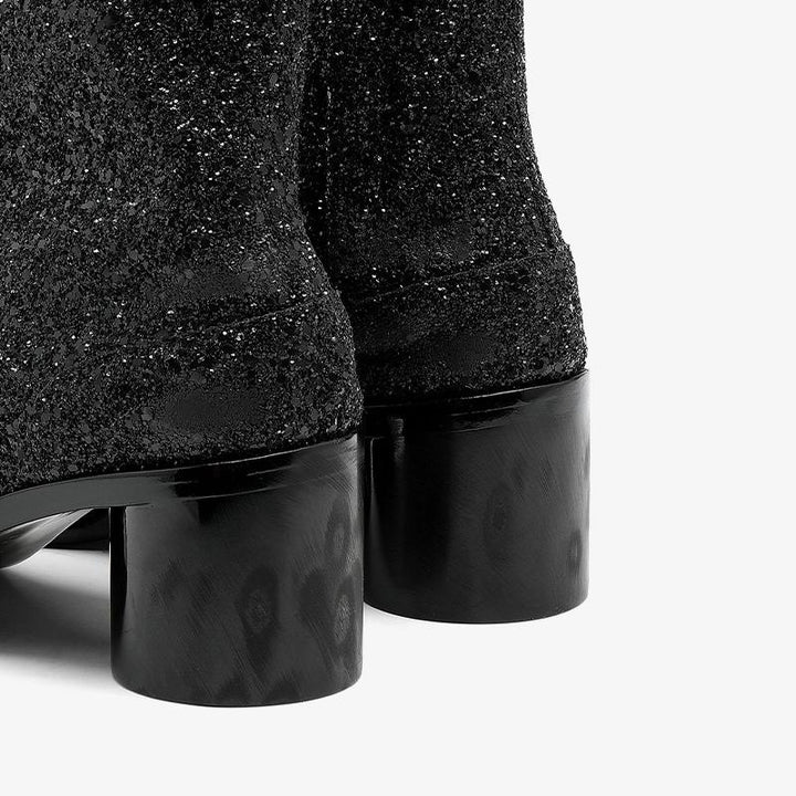 Split-Toe Glitter Ankle Boots - Arno Conti Shoe
