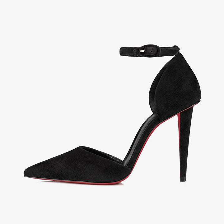 Trendy Black Velvet Stiletto Pumps - ARNO CONTI