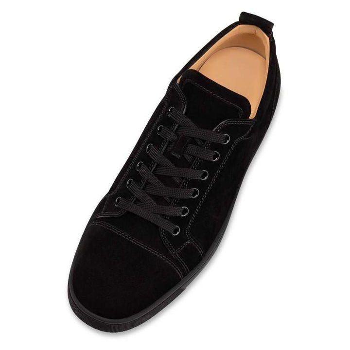 Suede Sneakers Plain Black Leather - ARNO CONTI