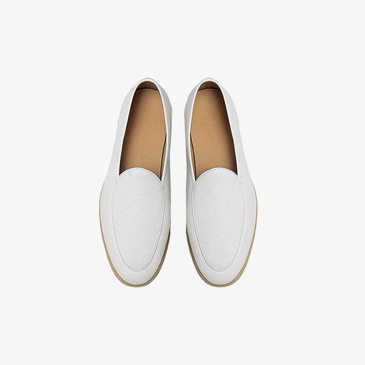 Slip-On Round Toe Cowhide Shoes - Arno Conti Shoe